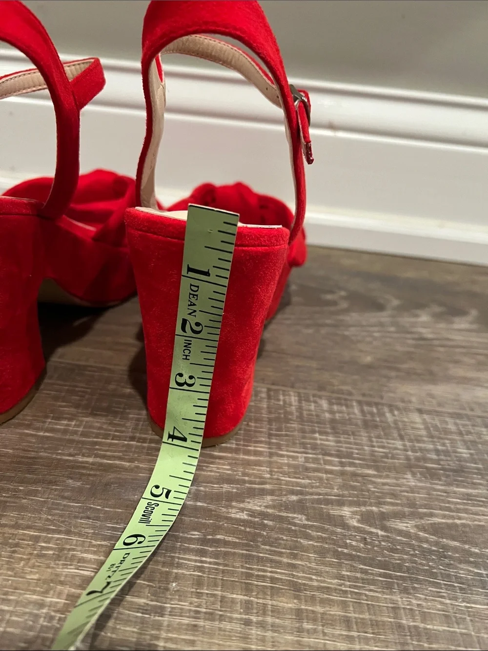 N/A red suede